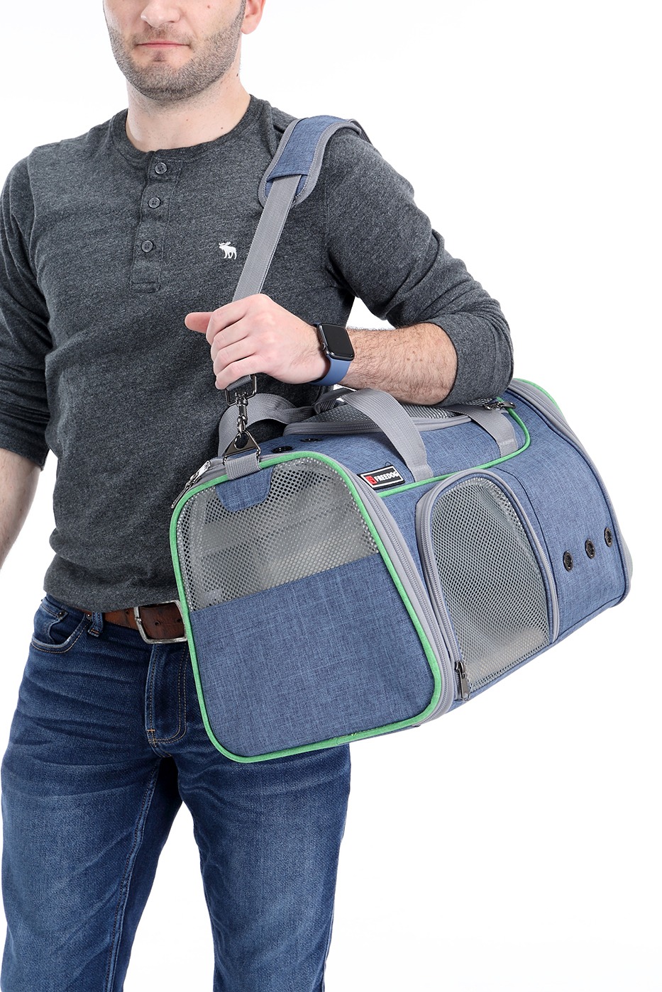 Aspen Pet Carrier Blue 45x28x28cm