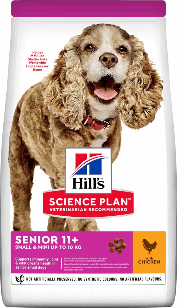 Hill's Science Plan Senior 11+ Small & Mini 1.5kg Dry Food for Senior Small Breed Dogs with Chicken