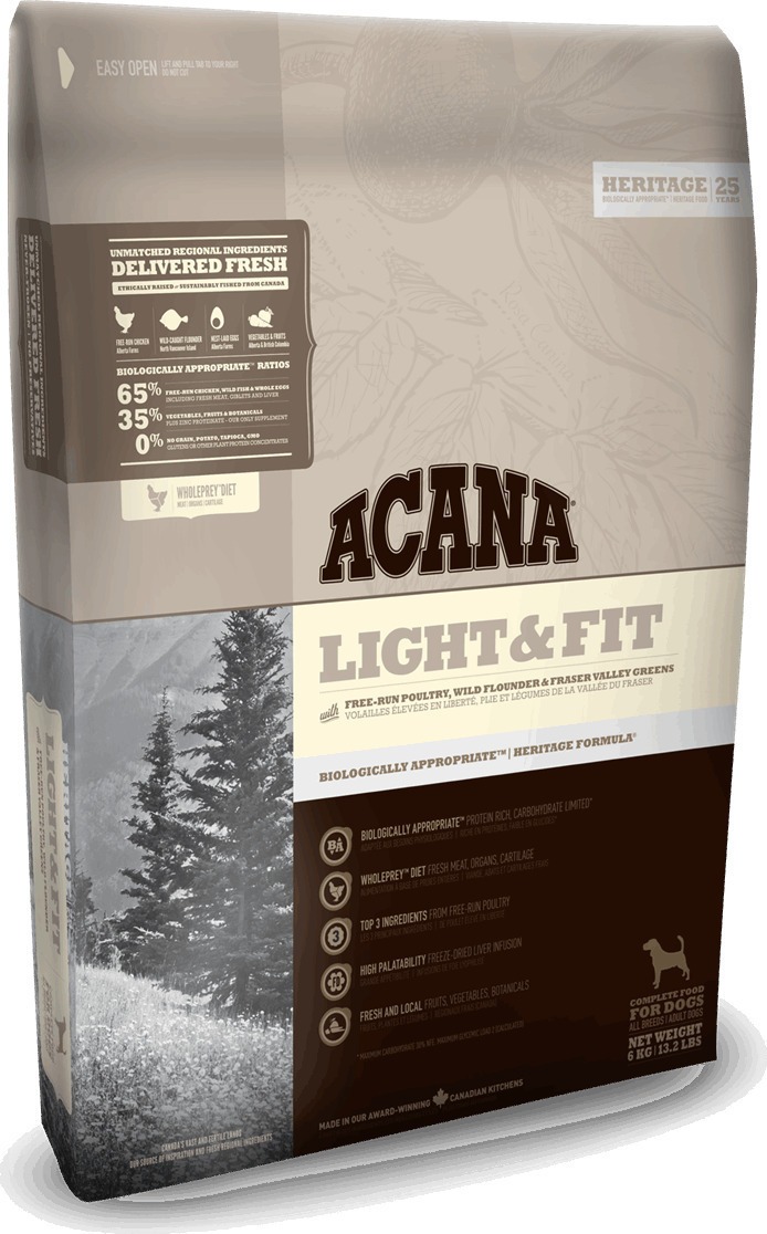 Acana Light & Fit 2kg Dry Food for Adult Dogs Diet with Chicken / Meat