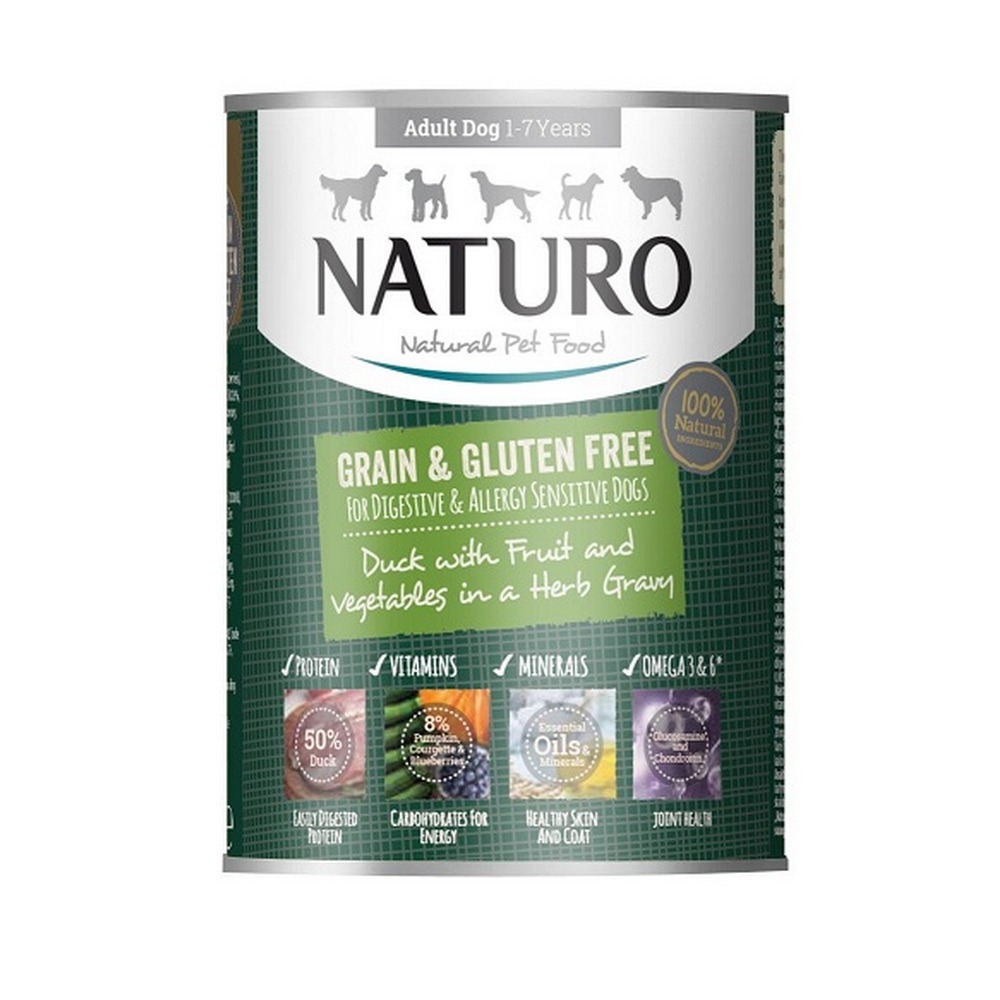 Naturo-Grain Free Duck Veggies & Fruits, 390gr